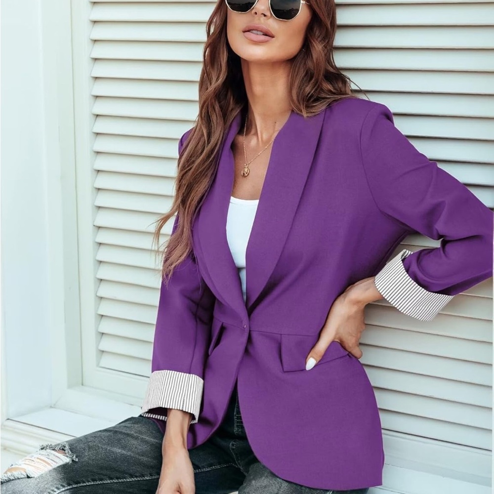 Women's Purple Blazer Jacket NWT